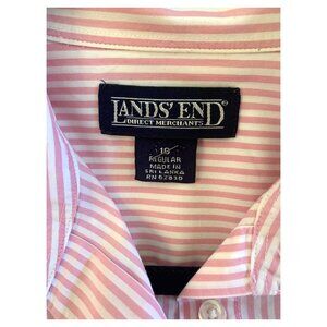 Women's Lands End 100% Cotton Striped Shirt